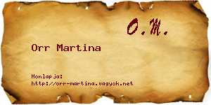 Orr Martina névjegykártya